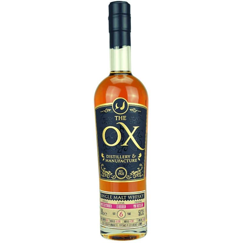 Ox Distillery 6 Jahre Peated Port Blood Feingeist Onlineshop 0.50 Liter 1