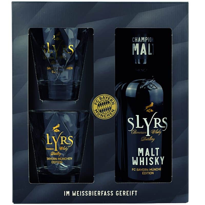 Slyrs Malt Whisky FC Bayern München Geschenkset Feingeist Onlineshop 0.70 Liter 1