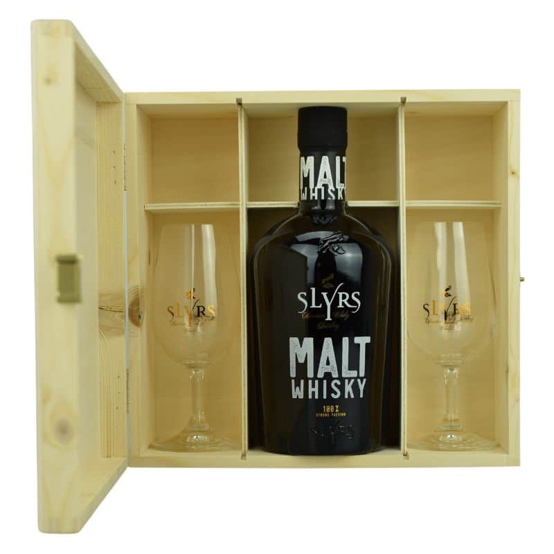 Slyrs Malt whisky Set mit 2 Gläsern Feingeist Onlineshop 0.70 Liter 1