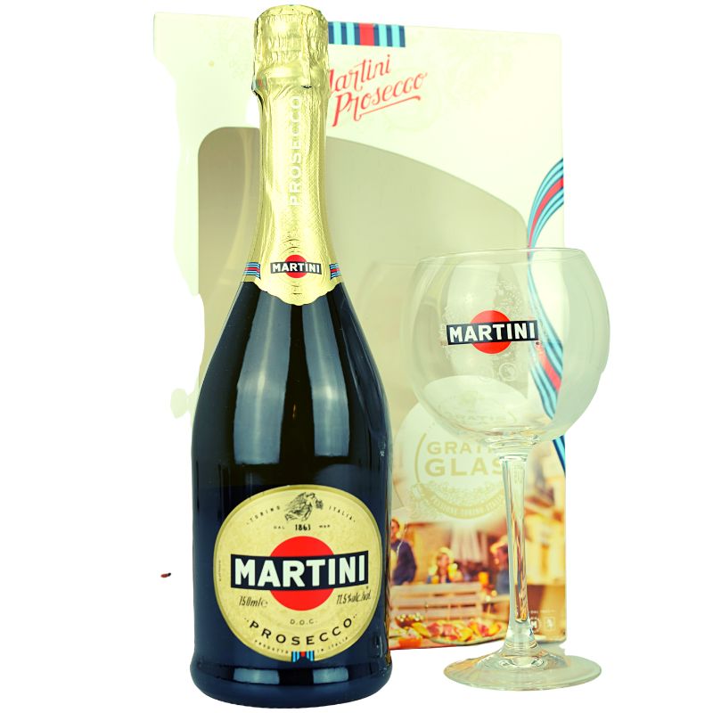 Martini Prosecco + Glas Feingeist Onlineshop 0.75 Liter 1