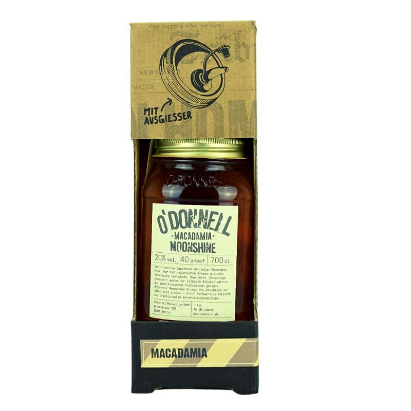 O'Donnell Moonshine Macadamia mit Ausgießer Feingeist Onlineshop 0.70 Liter 1