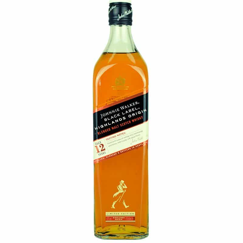 Johnnie Walker Black Label Highlands Origin 12 Jahre Feingeist Onlineshop 0.70 Liter 1