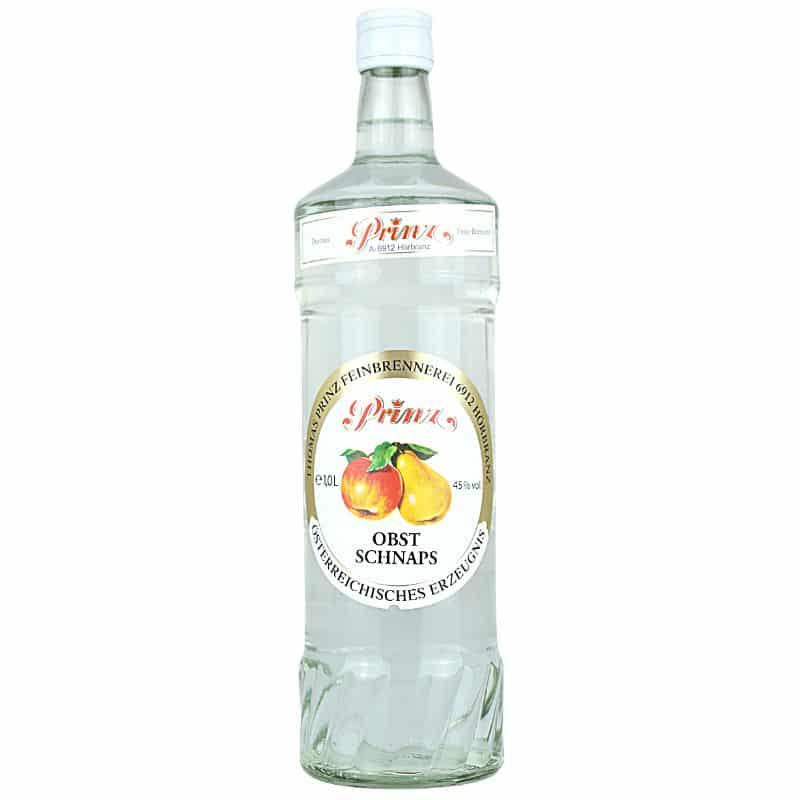 Prinz Obst Schnaps 45% Feingeist Onlineshop 1.00 Liter 1