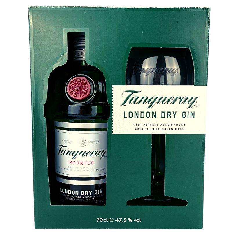 Tanqueray Dry Gin + Glas Feingeist Onlineshop 0.70 Liter 1
